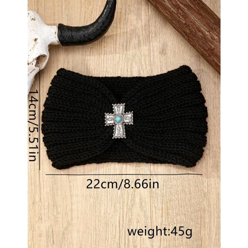 Ladies Cross Knitted Winter Headband - Picture 5 of 5